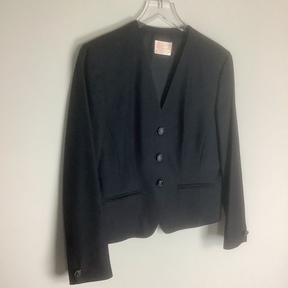 Pendleton Black Career Virgin Wool Blazer USA Made 10 - Picture 8 of 10